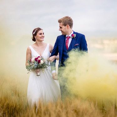 Bride and groom portrait