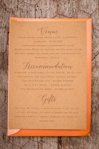 Hand written invitation