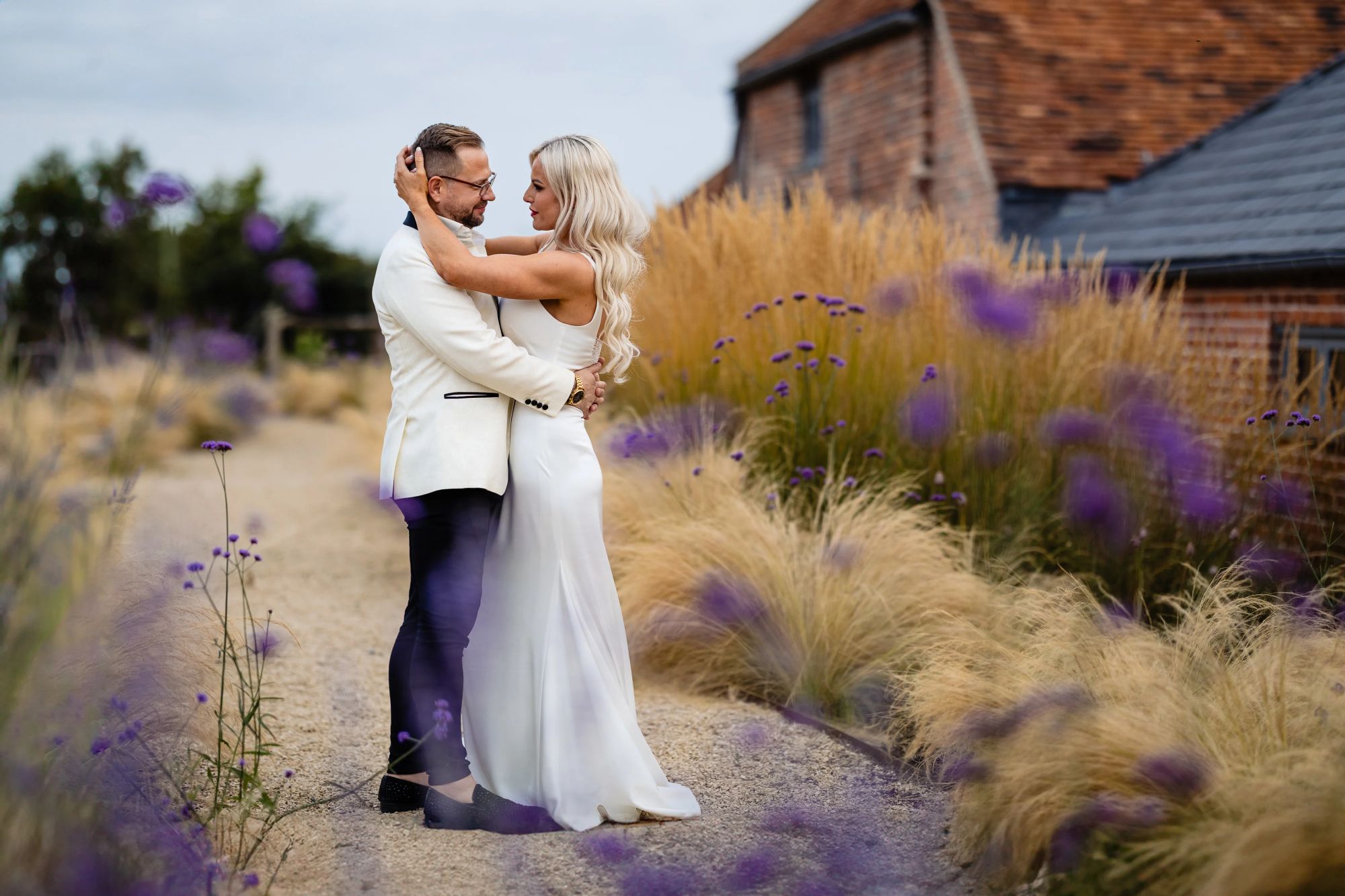 Bride and groom portraits at Rackleys, The Chilterns on a sunny summer wedding day